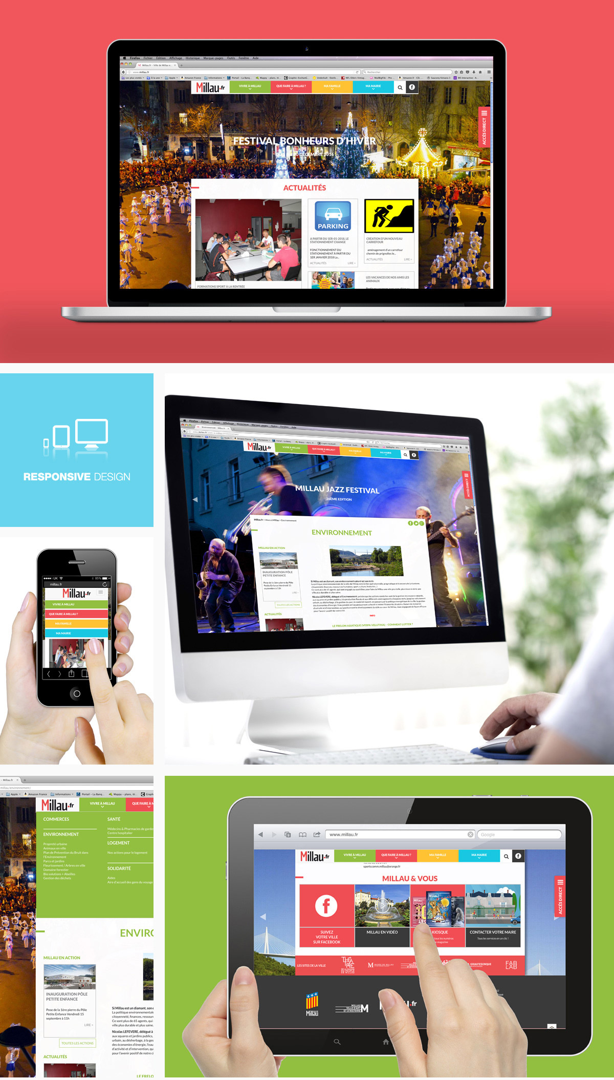 Ville de Millau : nouveau site internet responsive.